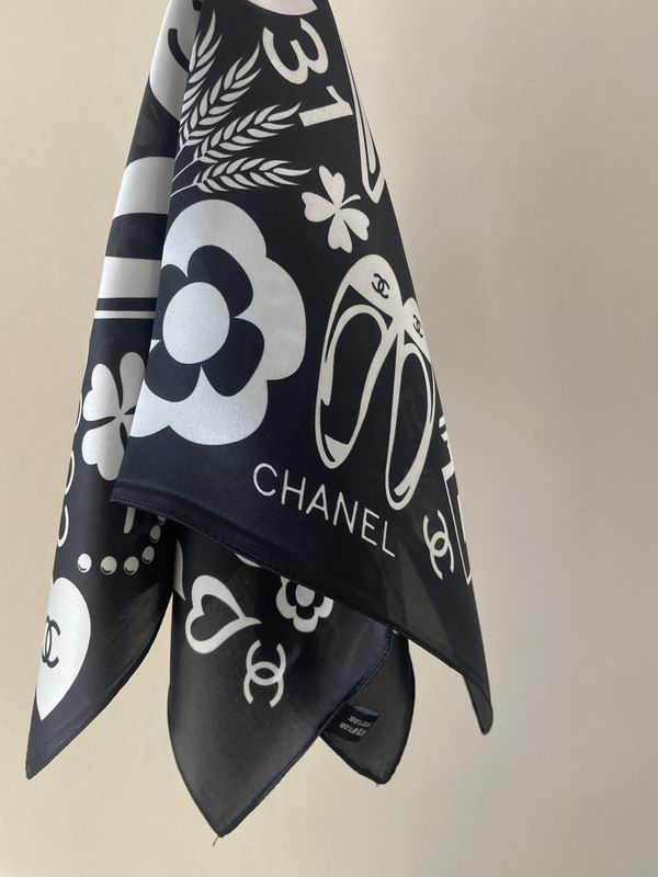 Chanel silk scarf 53X53cm E08 (7)